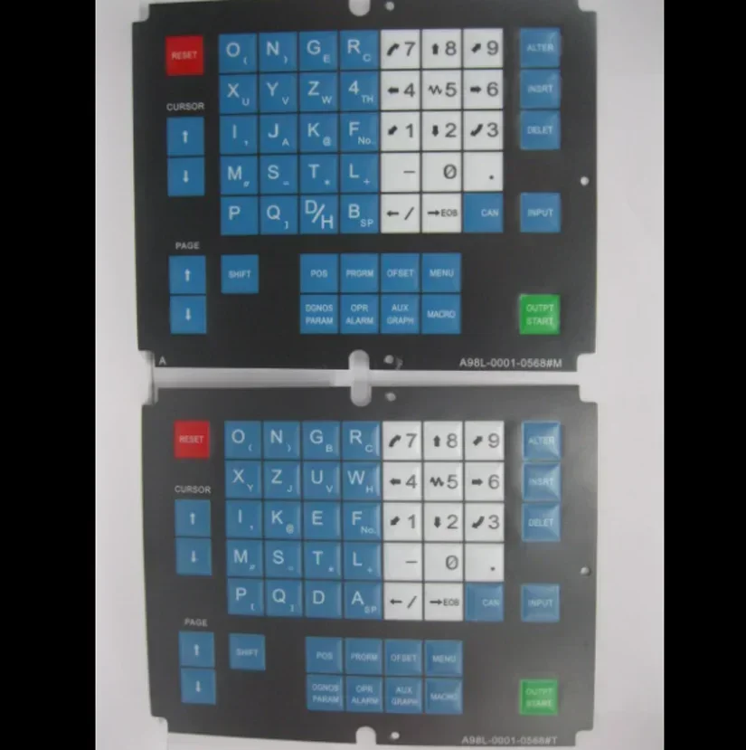 A98L-0001-0568 # T # M Keyboard Panel kontrol operasi Panel pemotong kawat aksesori membran untuk mesin FANUC EDM