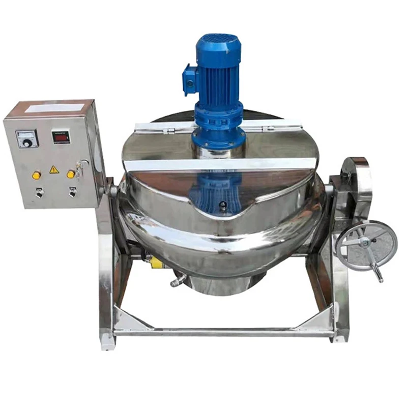 Planetary Mixing Pot Industrial Kettle Price Double Jacketed Steam Vacuum Cooking Seasoning Jacketed Kettle Pot