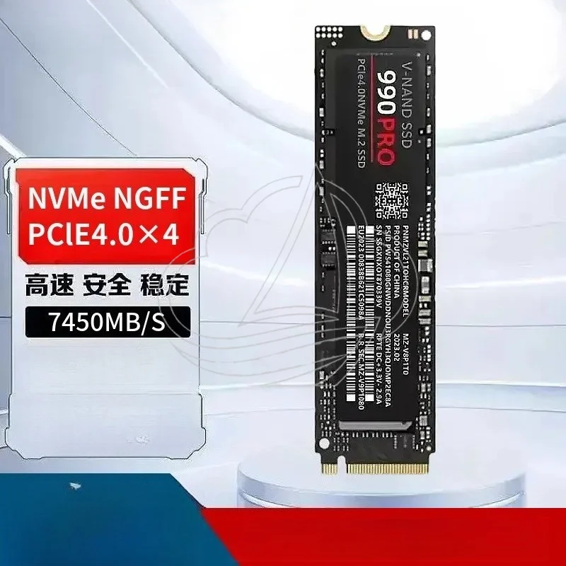 High Speed NVMe M.2 SSD 990Pro Model 1TB 2TB 4TB Stable Internal Hard Drive Replacement For Desktop Notebook