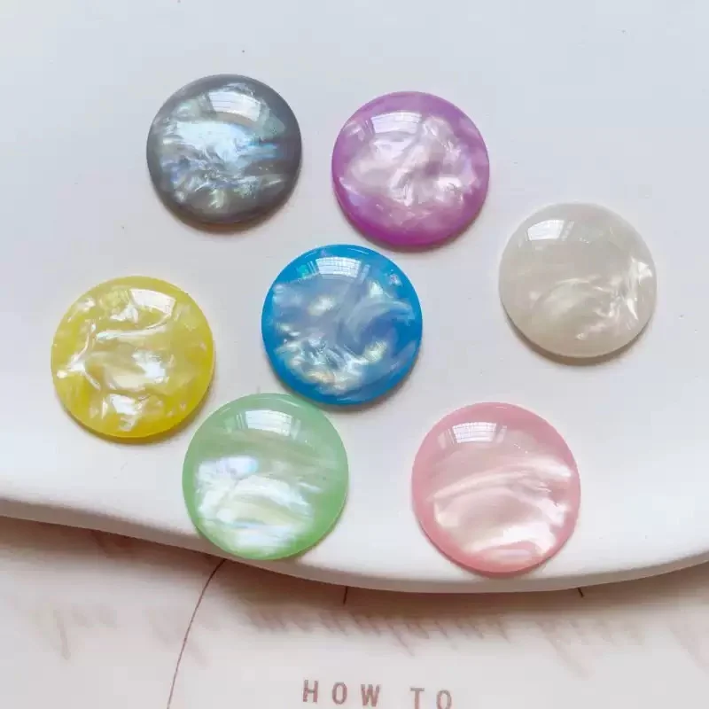 

Оптовая продажа, 100 шт./лот, 18 мм, цветной узор, принт, геометрия, круглая форма, смоляные бусины-кабошоны, ювелирные изделия своими руками, аксессуары для волос для одежды