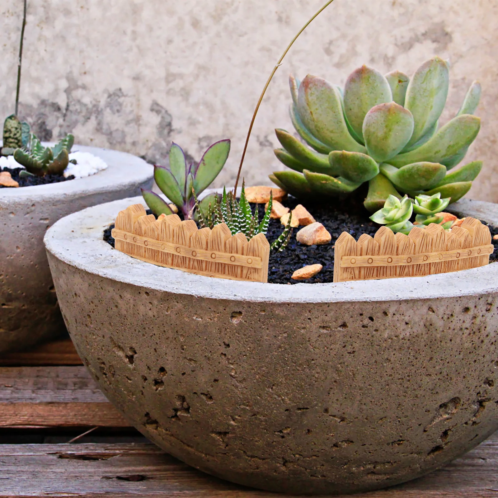 

8pcs Micro Landscape Ornaments Resin Fences Miniatures for Crafting Ladder Decor Office Garden Adorns Simulation Decors