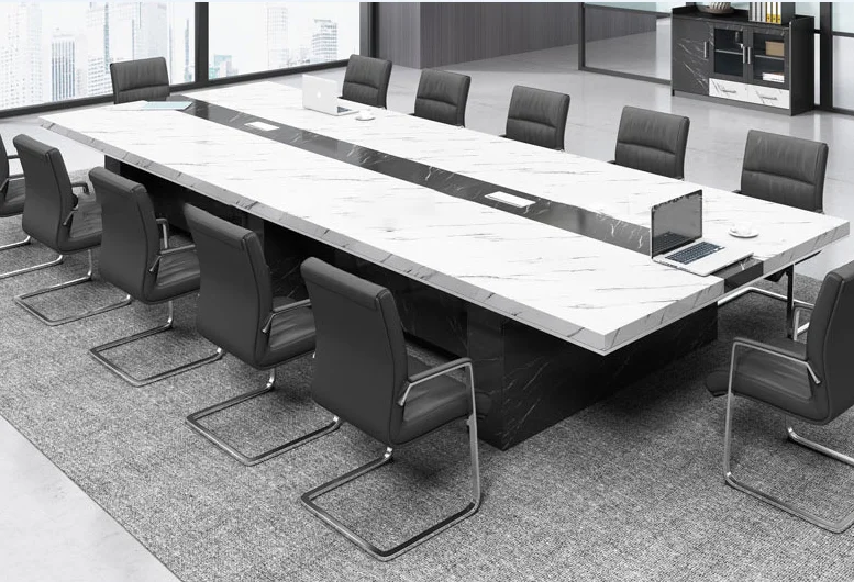 Simple and modern large office conference tables, chairs, long tables, rectangular conference rooms, combination conference