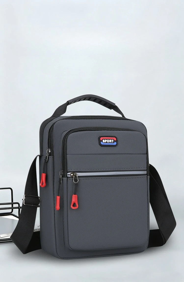 Neue Herren-Umhängetasche, schlichte Schultertasche, lässige, geräumige Tasche für den täglichen Gebrauch, atmungsaktive Reisetasche für Herren. – Detail 1