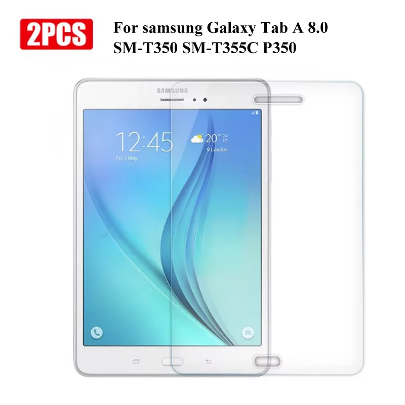 

2 шт., защитная пленка для экрана из закаленного стекла для Samsung Galaxy Tab A 8,0 2015 2016 T350 T355 P350 P355