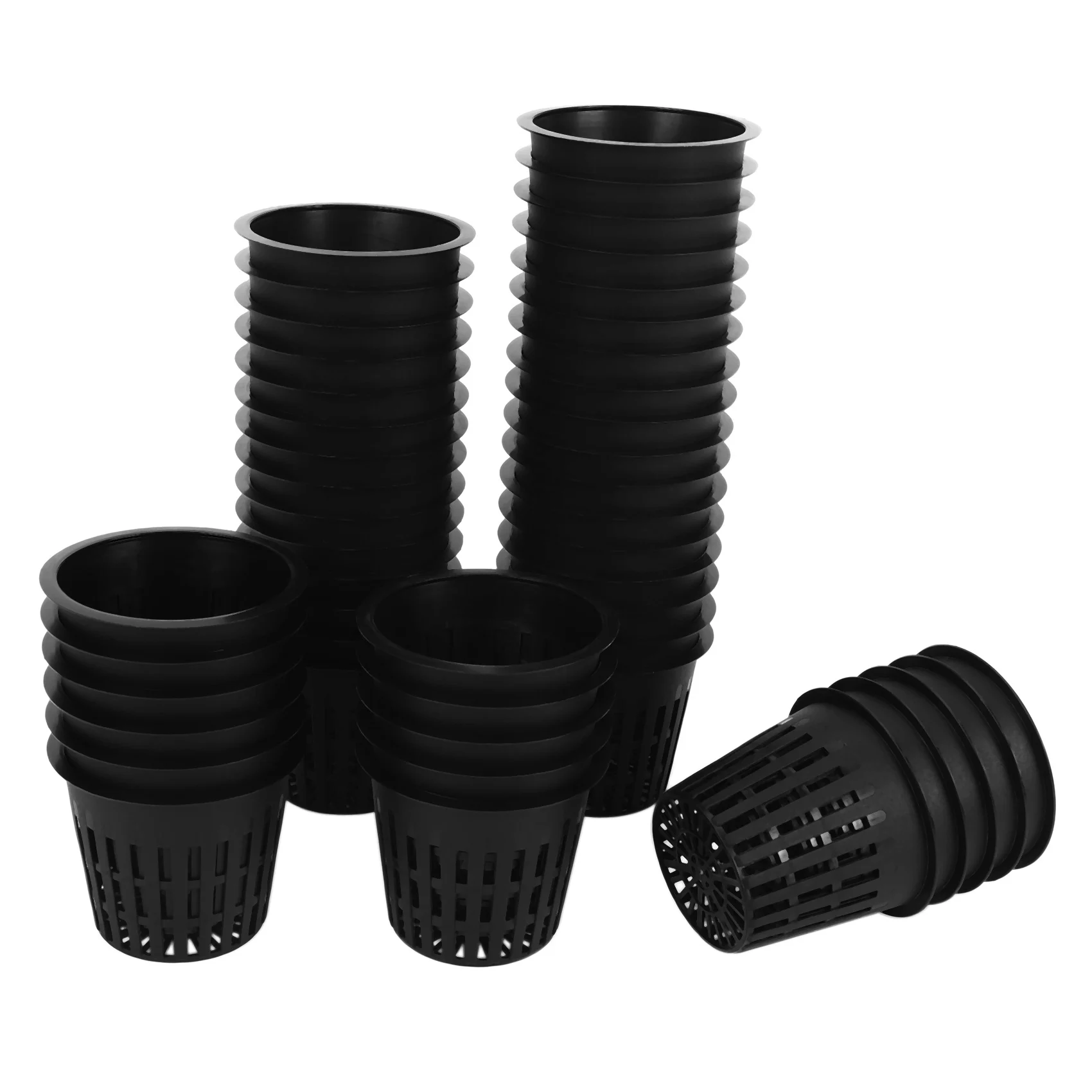 

BYBS-90 Pieces Hydroponic Net Pots, Plastic Net Pot For Garden Balcony Hydroponics And Soilless Culture (8Cm)