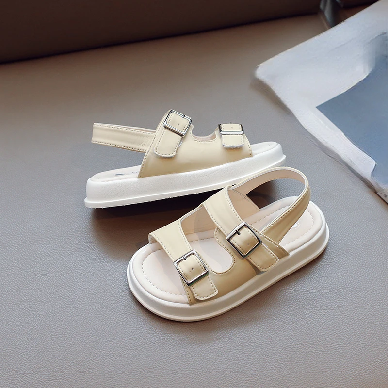 2024 Summer Fashion New Style Comfortable Casual Flat Heel Elegant Girls Open Toe Anti-Slip Hollow Wear-Resistant Sandals