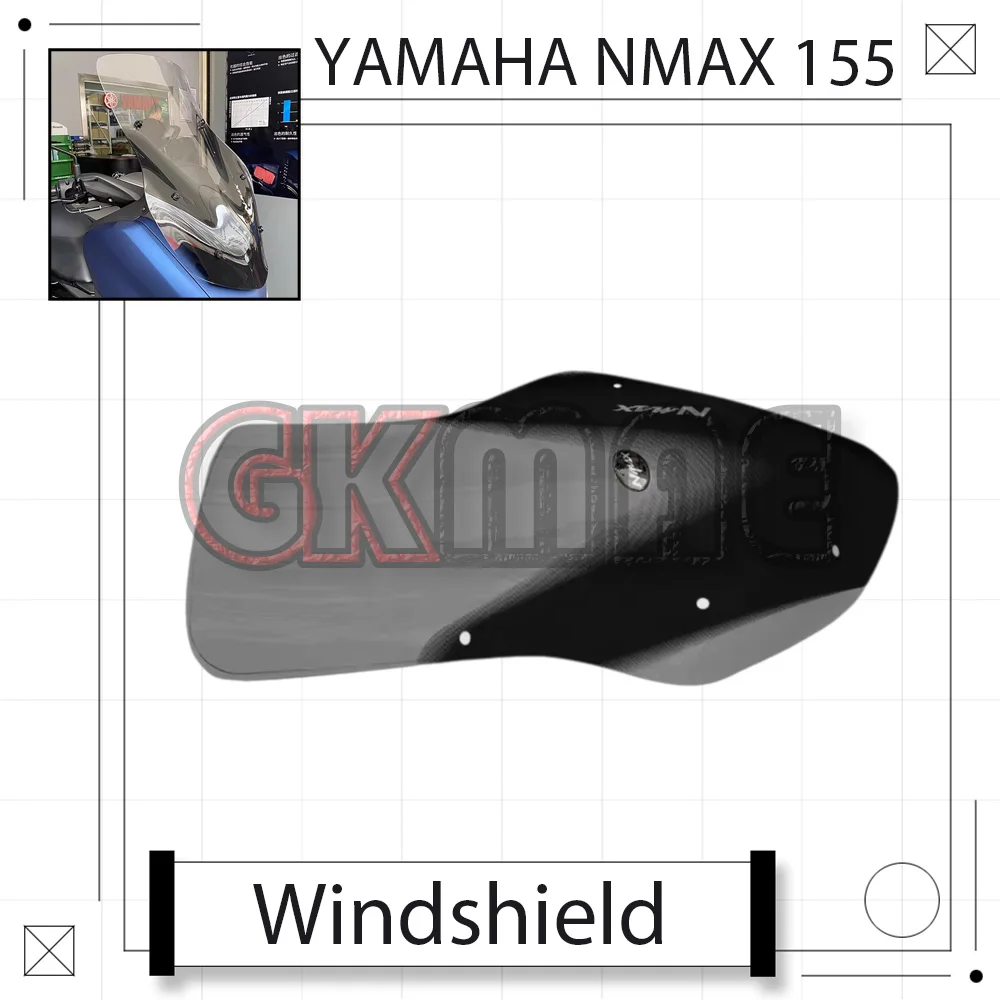 

New For YAMAHA NMAX 155 Motorcycle Modified Windshield With Raised Front Windshield Fairing Windbreak Board TCS Board