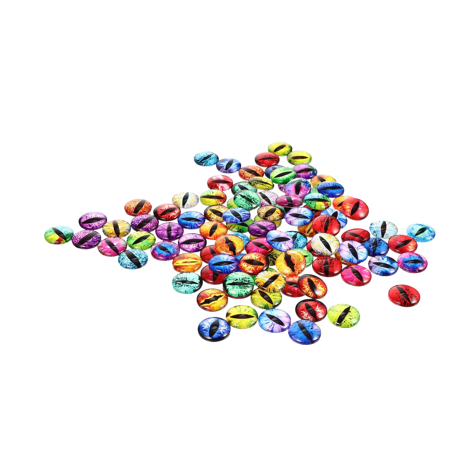 

100Pcs Glass Eyes Craft Supplies Simulation Eye Patches for DIY Handmade Art Projects 3D Effect Craft Making Accessories