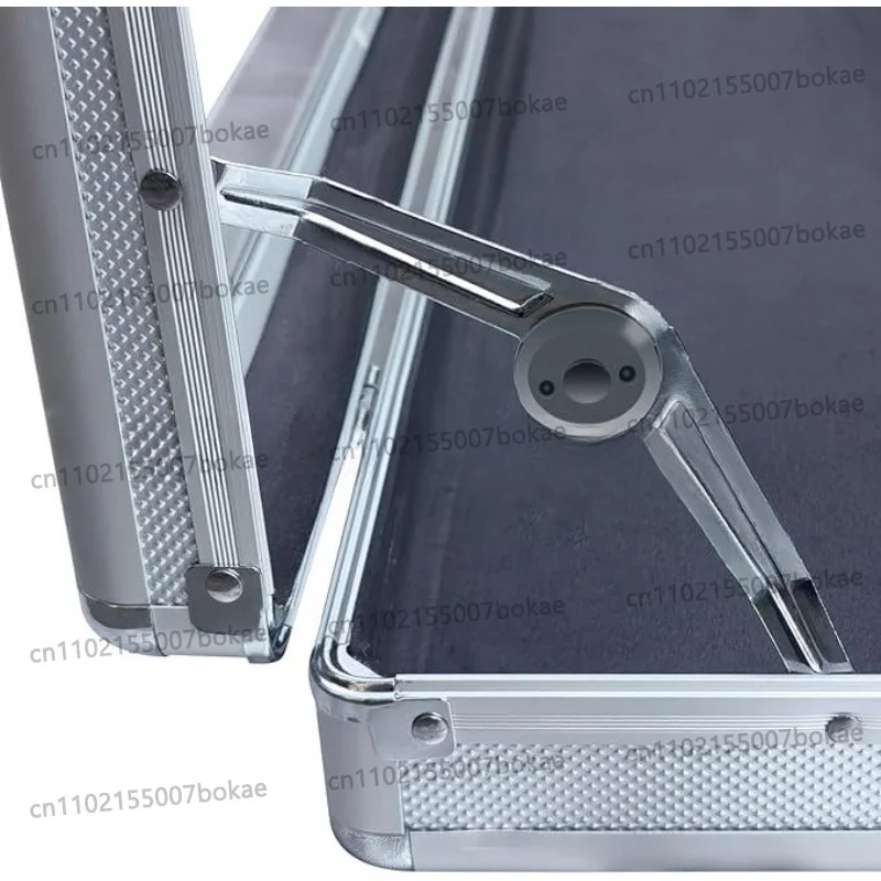 Aluminum alloy toolbox card holder - silver storage box - suitable for night market street vending - portable and foldable