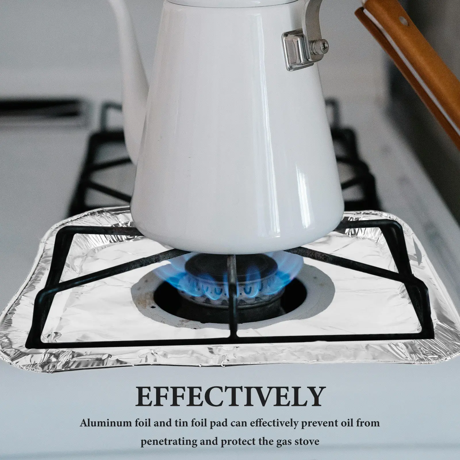 10Pcs Heavy Duty Disposable Aluminum Foil Gas Stove Burner Covers Oil Resistant Gas Range Protector Drip Pans Stove Top Cover - view 5