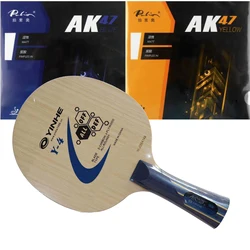 Pro Combo Racket YINHE Y-4 Y4 Tischtennisschläger mit Palio AK47 GELB und AK47 BLAU Matt PingPong Gummi