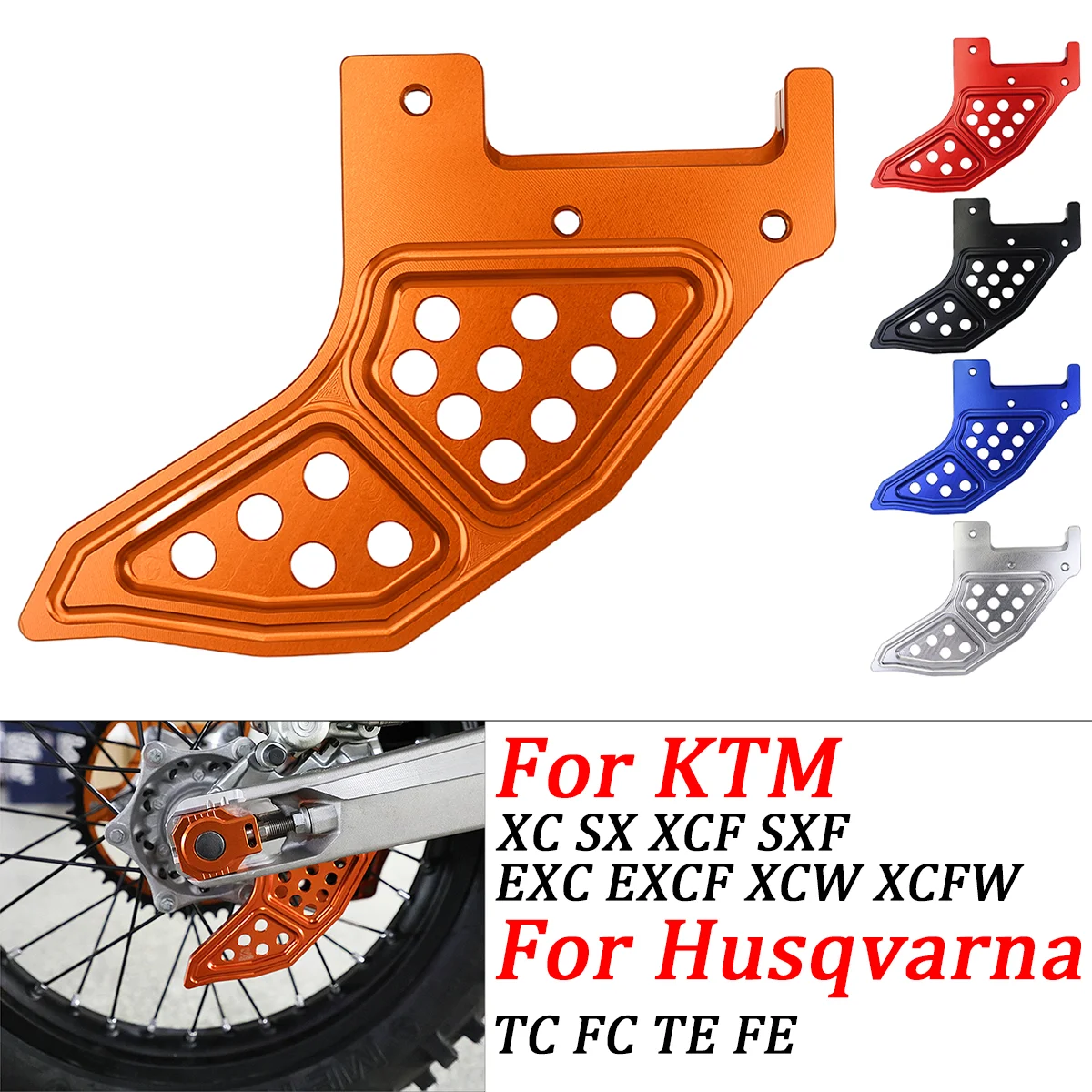 

CNC Rear Brake Disc Guard Protector For KTM EXC EXCF XCW XCFW SX SX XC XCF 6 Days TPI For Husqvarna TC FC TE FE GasGas MX EX MC