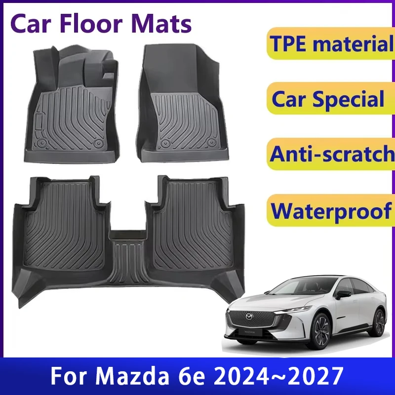 Car Floor Mat For Mazda EZ-6 EZ6 6e J90A 2024 2025 2026 2027 Anti
