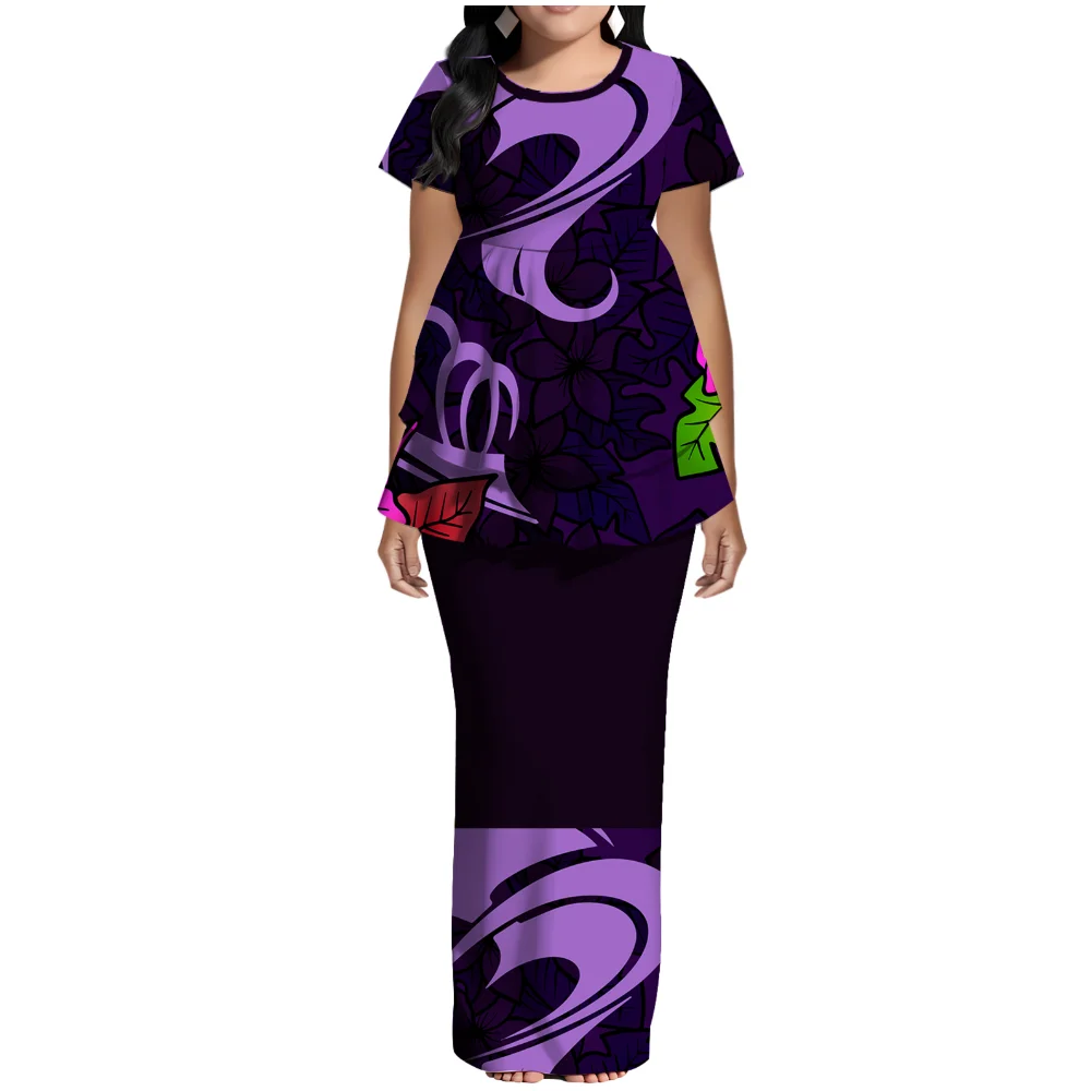 

Elegant Woman Puletasi Dress Set Features Soft Fabric Floor-Length Dresses And Custom-Made Fashionable Tops And Long Dresses