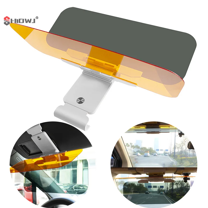 2 In 1 Car Sun Visor Polarized Sunshade Plate Clear Anti-Dazzle Car Day-night Mirror Adjustable Windshield Car Accessorie