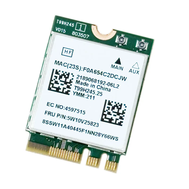 Wi-Fi 6   MT7921 wifi 6 1800M Bluetooth 5.2 wireless WIFI network card NGFF m.2 support windows10 / 11 MT7921k
