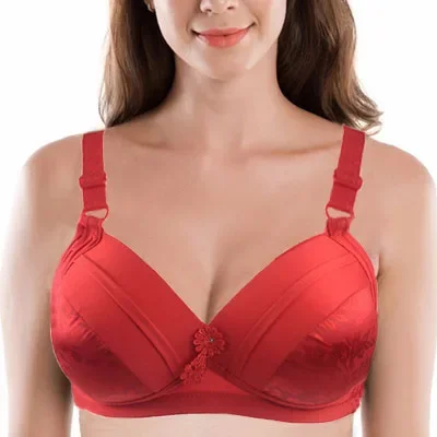 Soutien-gorge Push Up en dentelle pour femmes, noir, rose, rouge, Sexy, imprimé Floral, sans fil, gros buste, bonnet A B C, Bralette C05