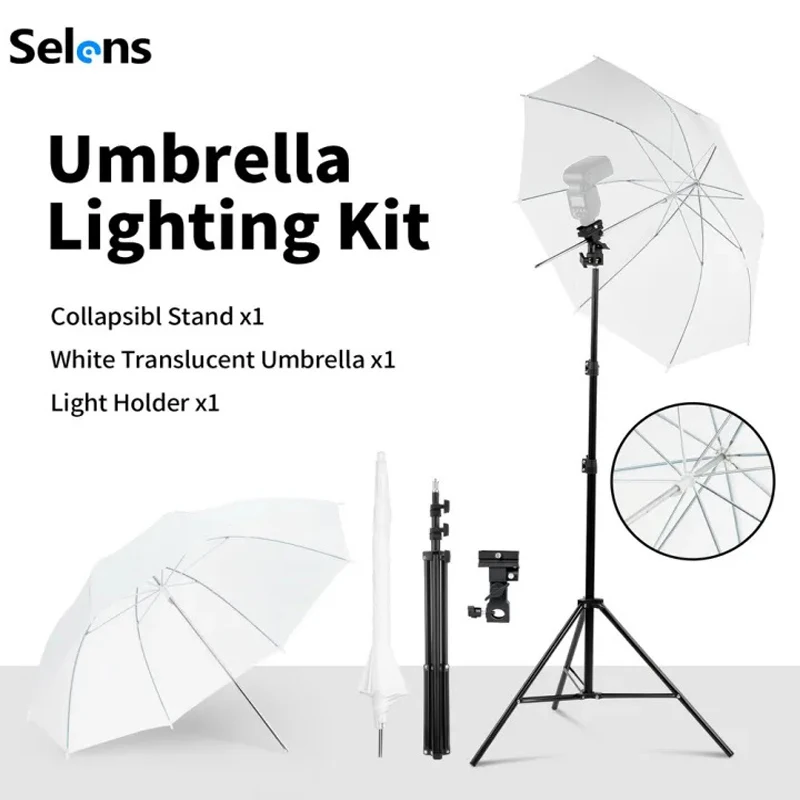 Selens Light Stands for Photography Lighting Umbrella Softbox Flash Bracket Mount Set for Camera Photo Studio Photographic props