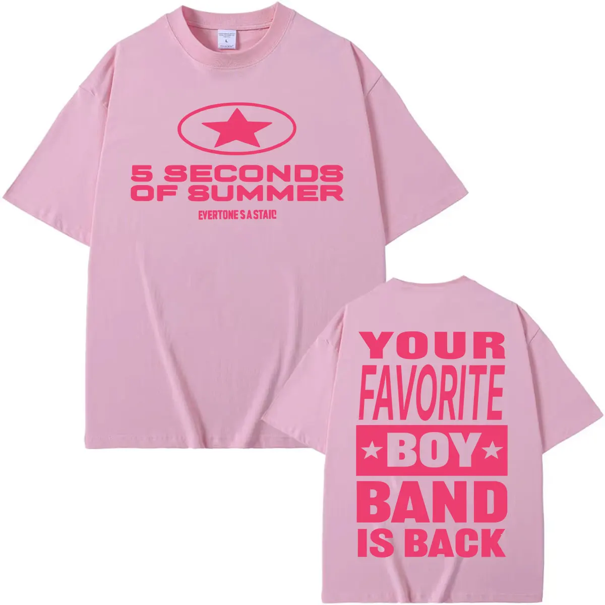5 Seconds of Summer – „Everyone's A Star“-Welttournee – bedrucktes T-Shirt für Herren und Damen, Retro-Gothic-Hip-Hop-T-Shirts, Sommeroberteile, T-Shirt mit Rundhalsausschnitt. – Detail 7