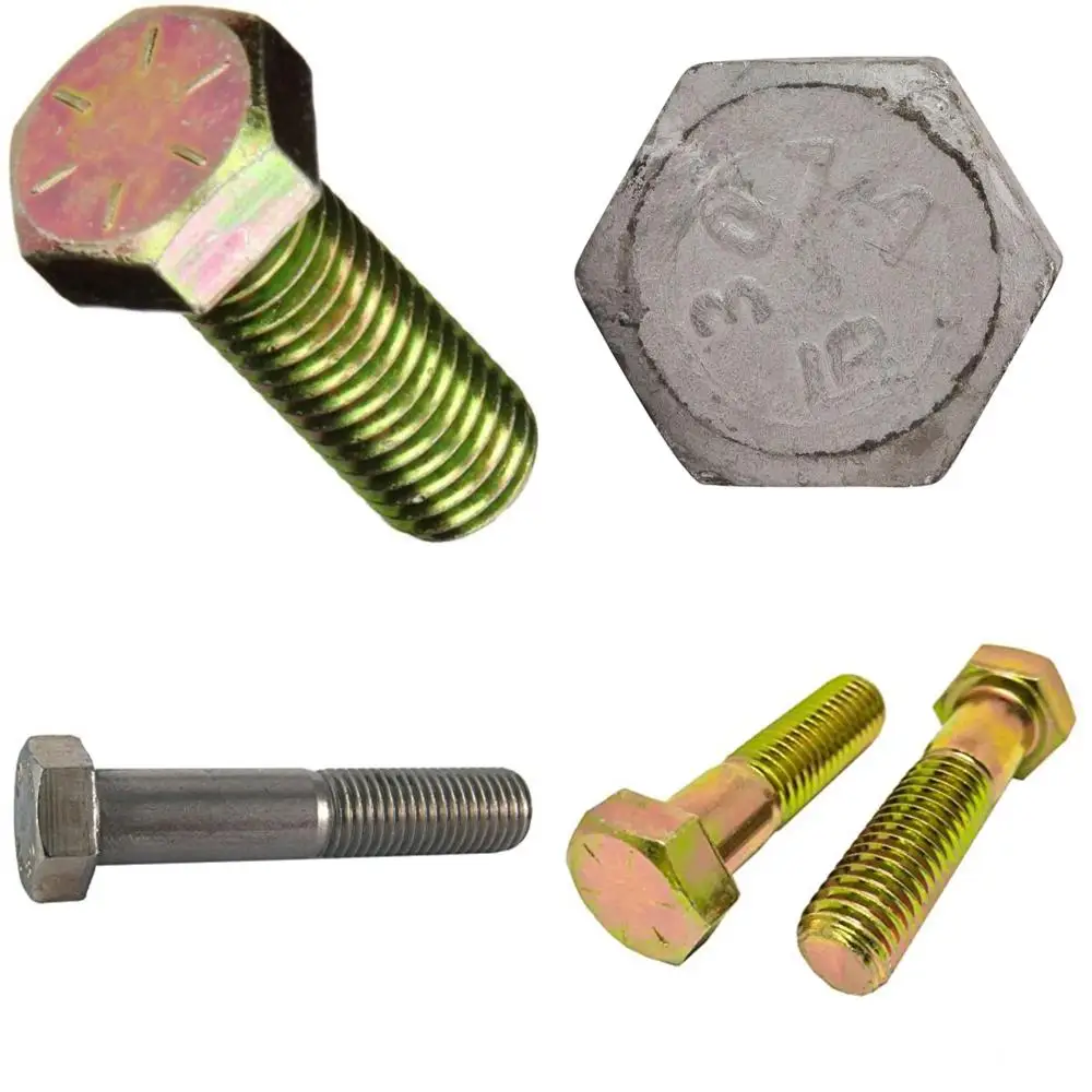 

Grade 8 Steel Hex Cap Screws, 5/8 inch Diameter x 1-1/2 inch Length, Zinc Yellow Plated, 25 Pack, 5/8-11 Thread Size, Heavy Duty