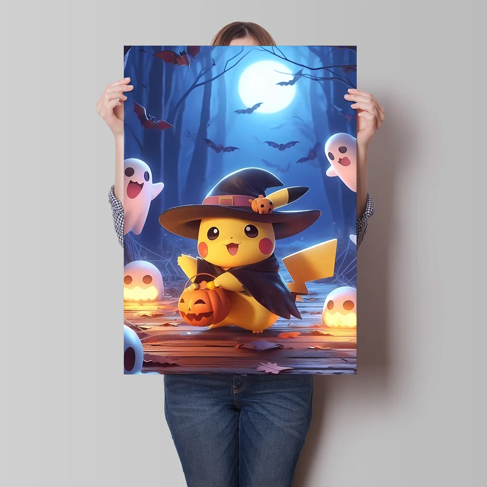 Obrazy na płótnie Pokemon Pikachu, urocze plakaty anime, nowoczesne obrazy do salonu, obrazki z postaciami z kreskówek, dekoracje ścienne, prezenty