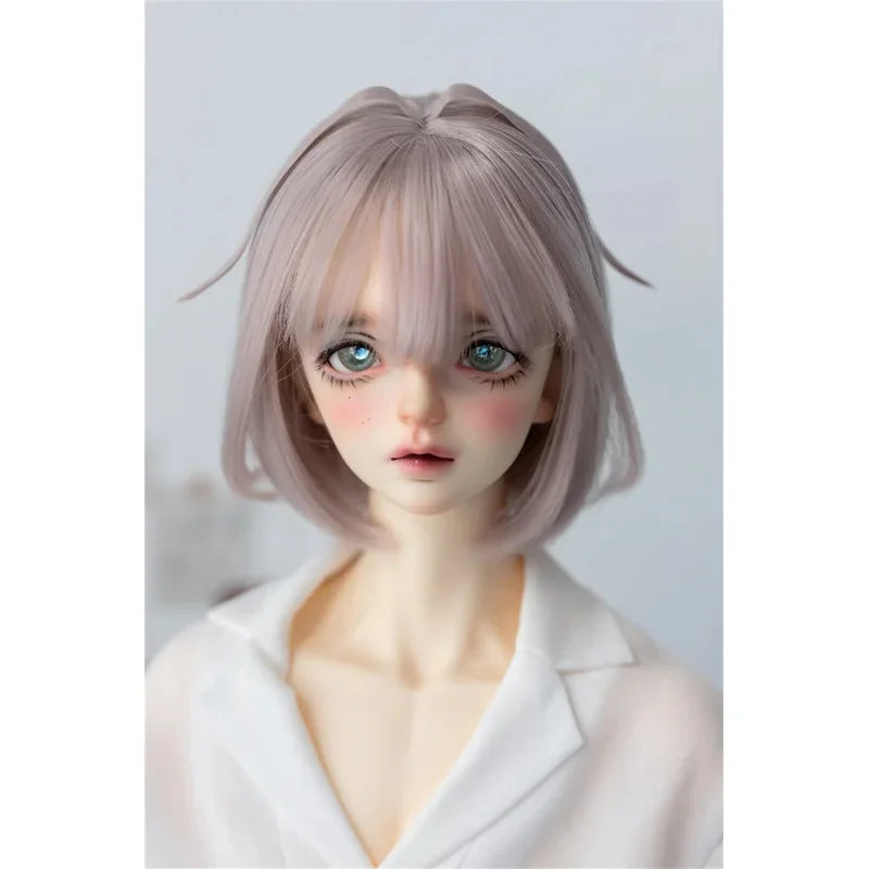 Kleine Engel Schattig Kapsel Spot Voorraad 1/3 1/4 1/6 Kort Styling Haarpruik Zachte Meisjes Wit Paars BJD Pop Accessoires XC