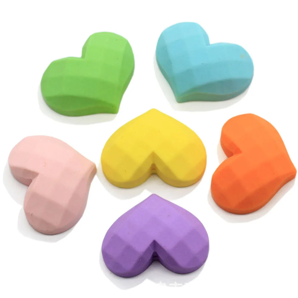 

Heart Flat Back Scrapbook DIY Love-heart Resin Decors Material Charms Decorations