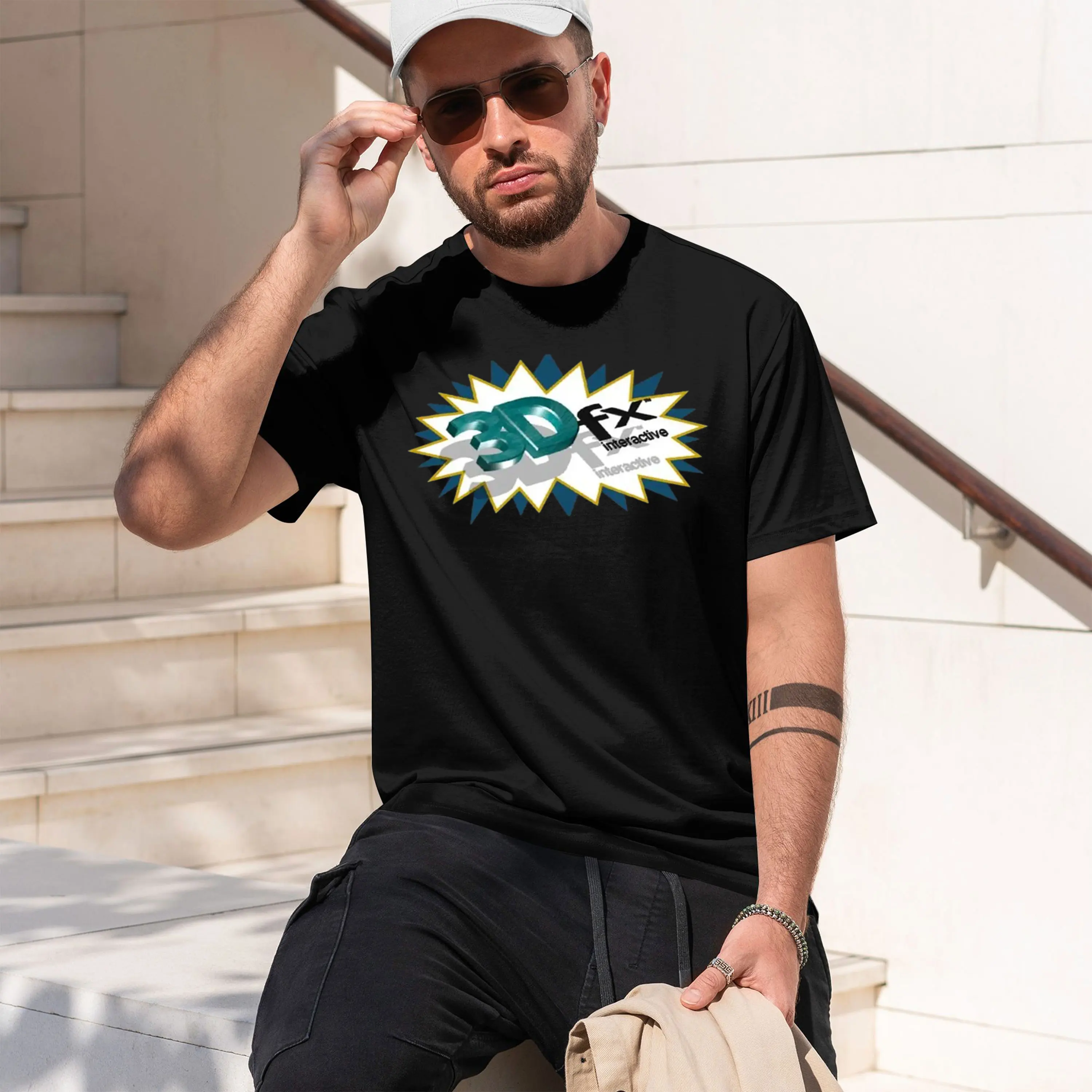 fx Interactive Splash T-Shirt summer summer clothes d t shirt men 2026 New Model Short-sleeve crewneck T-Shirt Classic Casual Mu