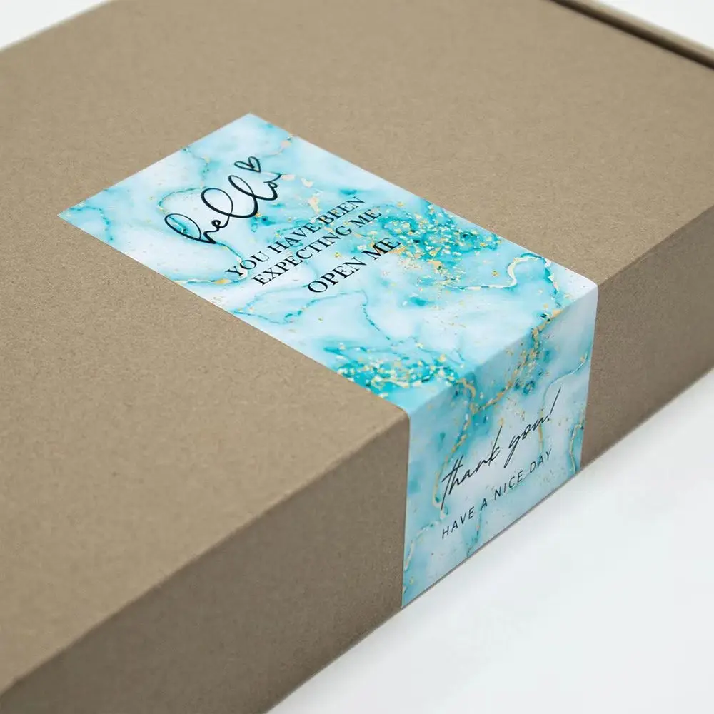 15×6cm Thank You Self Adhesive Stickers Shipping Labels Small Business Package Envelope Seal Customer Gift Supplies