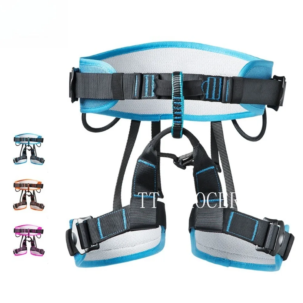 Outdoor Half Body Climbing Safety Belt Rock Climbing Harness Aerial Work Abseiling Engineering Protection Safety Strap Adults