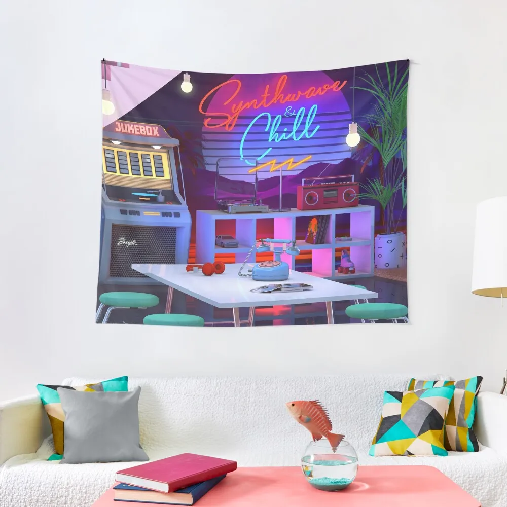 

Synthwave And Chill Tapestry Aesthetic Room Decorations Decorative Wall Mural Decorative Wall Murals Custom Tapestry