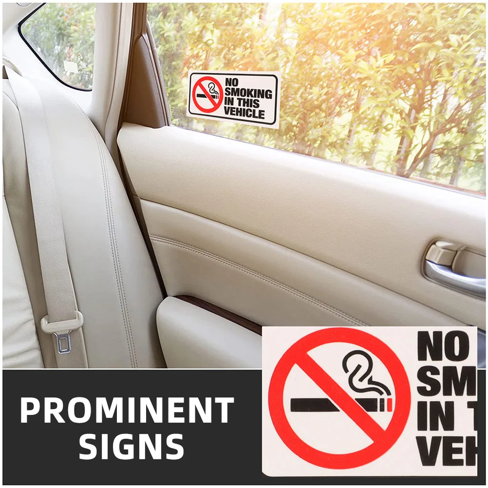 15Pcs Durable No Smoking Stickers Indoor Use Bold Text Universal Symbol Versatile Application No Sticky Residue