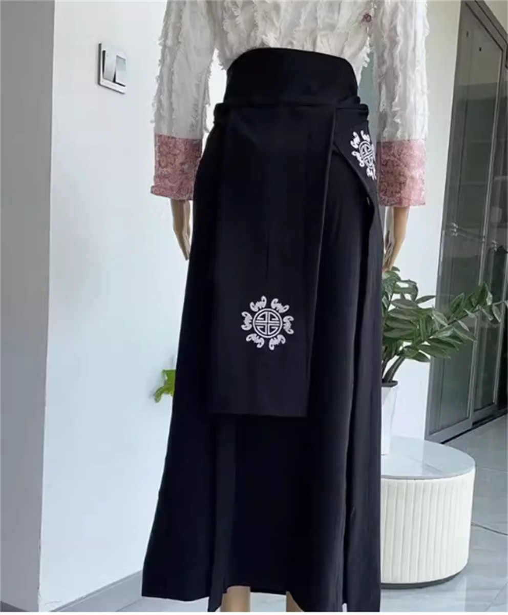 One piece half skirt wrapped skirt new Tibetan style fake robe half skirt ethnic style Tibetan Guozhuang dance skirt