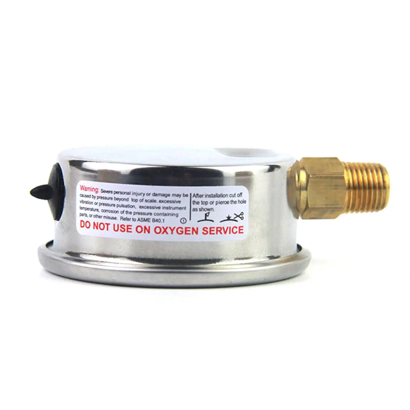 Car Hydraulic Pressure Gauge with 2.2in Dial Liquid Filled Stainless Steel Case 1/4in NPT for Fuel Oil Test