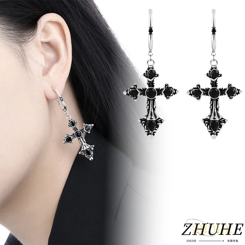 

Cross-shaped Earrings Exude A Sense Of High-end, Light Luxury, Retro Fashion, Individuality And Versatility, Making Them Perfect