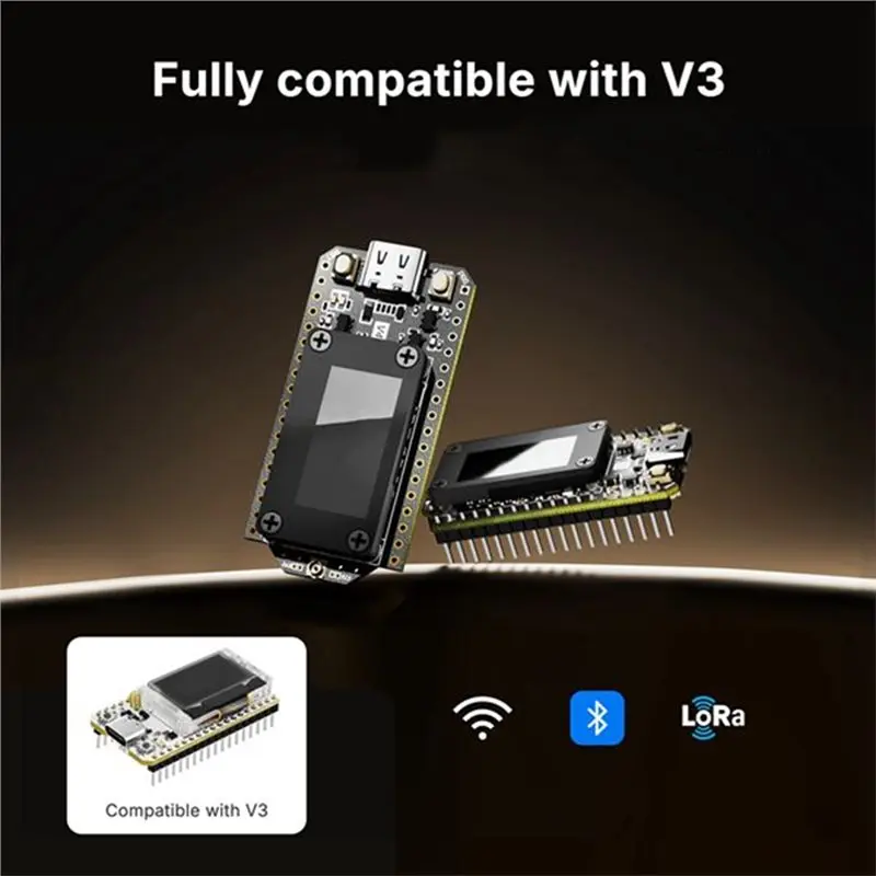 ABMF-Solar Powered Heltec Lora 32 V4 ESP32 SX1262 Dev-Board Dengan Layar OLED 0.96 Inci GPS Wifi Lora BLE Meshtastic Jaringan Mesh