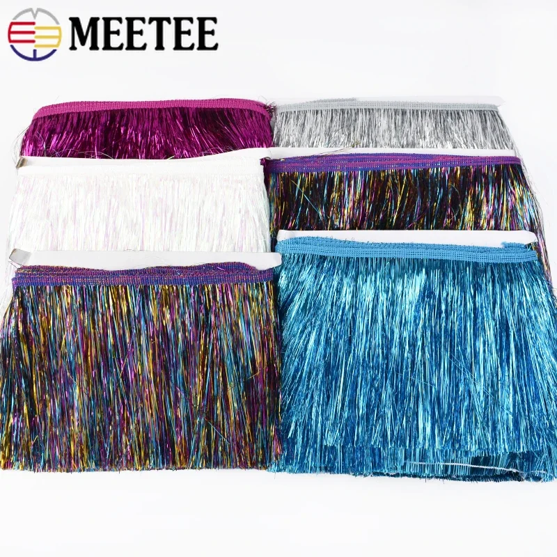 5/10M 10/15/20cm Meetee Fringe Tassels Bag Sequin Fringes for Curtain Wedding Dress Decorative Trimmings Sewing Ribbon Accessory