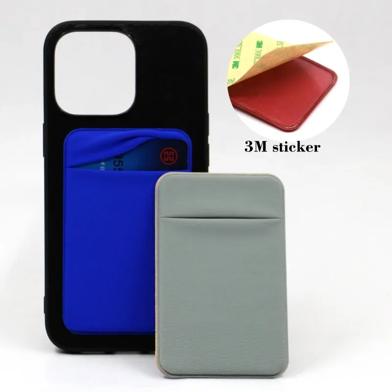 Phone Back Slot Card Holder Wallet Case Strong Adhesive Traceless Lycra Cell Phone Pocket Phone Pouch Accessories