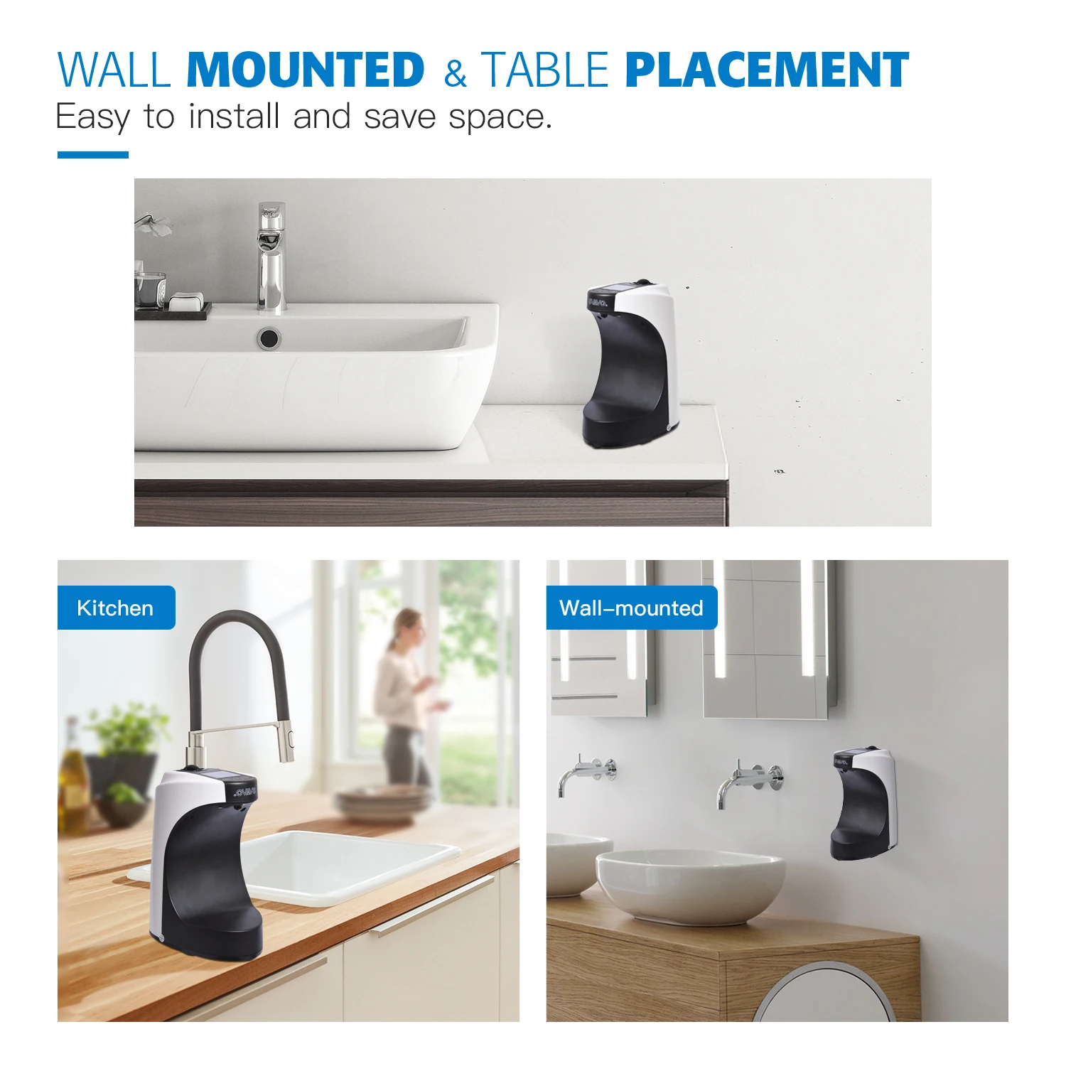 Desk Mounted Hand Free Bathroom Automatic Sensor Spray  Dispenser Hand Wash Hotel Liquid Soap Dispenser