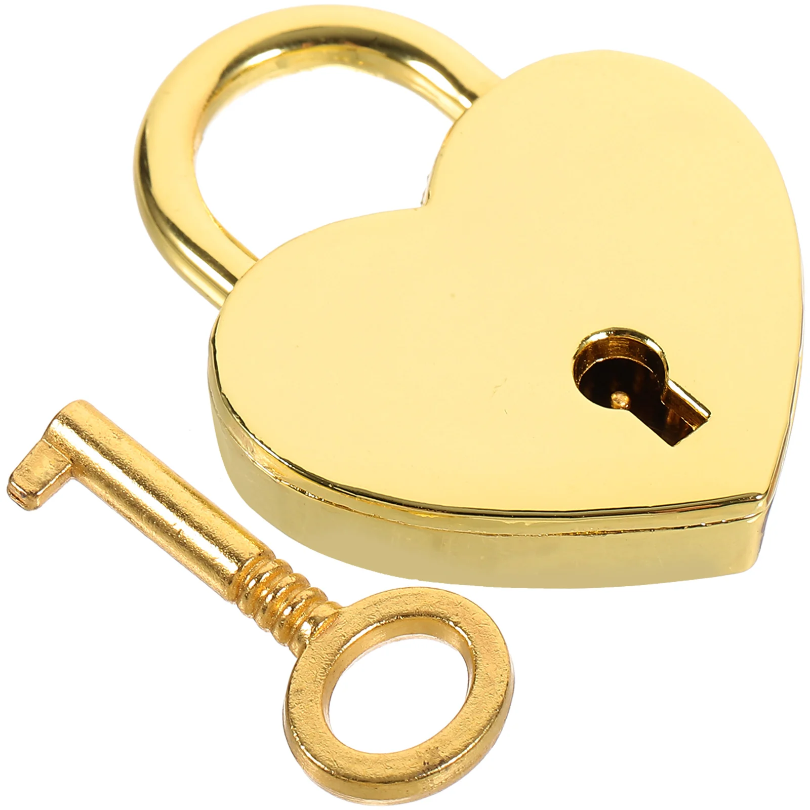 Heart Shaped Padlock Metal Small Locks for Luggage Suitcase Backpack Chest Golden Durable Security Storage Box