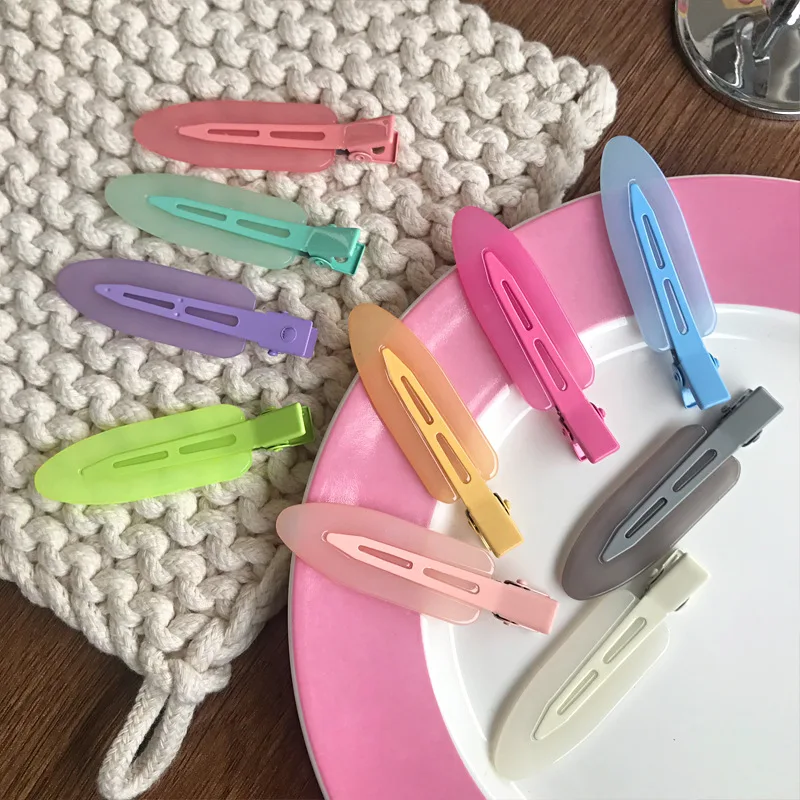 2 teil/los bunte nahtlose Haarnadel profession elle Styling Friseur Make-up-Tools spurlose Haars pangen für Frauen Mädchen Kopf bedeckung – Detail 4