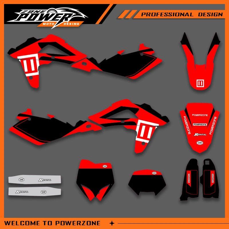 

POWERZONE Graphics Background Sticker Decal Kits For Husqvarna TC TE WR 2005 2006 2007 Customized 03