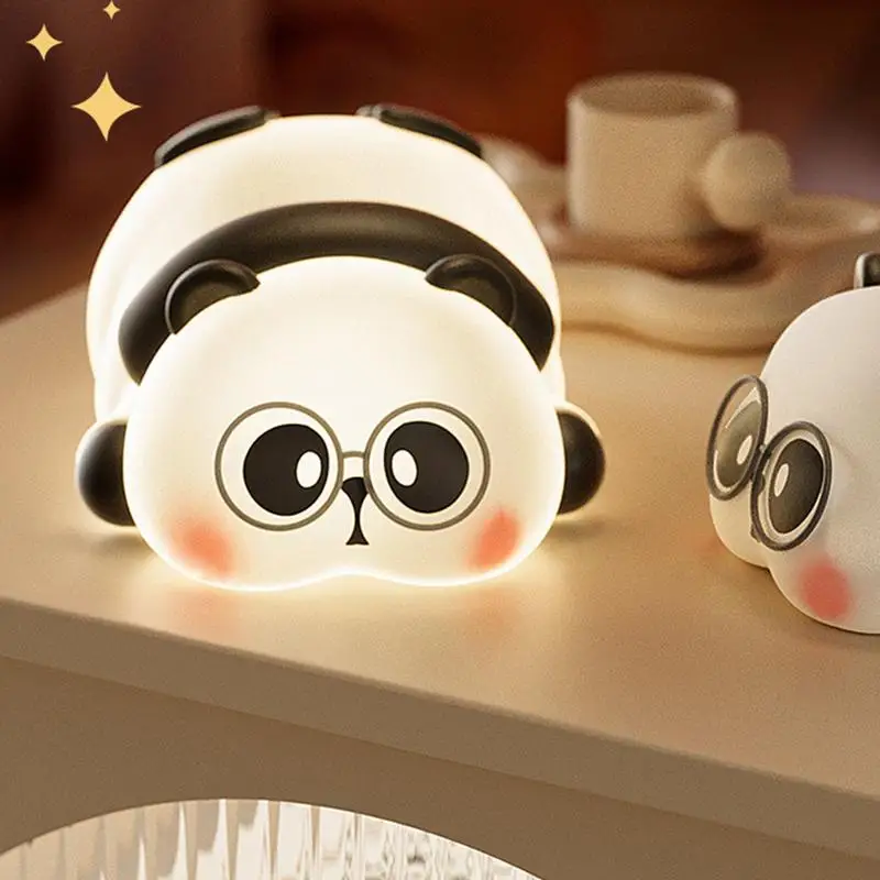 

Nursery Night Lights Touch Sensor Panda Nightstand Light USB Charging Bedroom Night Light Ambient Night Light For Kid Room