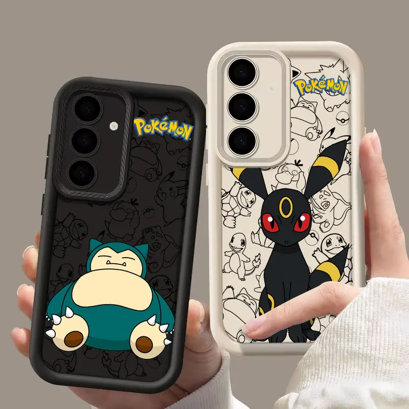 Fotografia 5: Capa Ultra Anime S26 Snorlaxs Umbreons P-Pokemons para Samsung Galaxy S26 S25 S24 S22 S23 Ultra S21 Plus S20 FE Capa de Proteção
