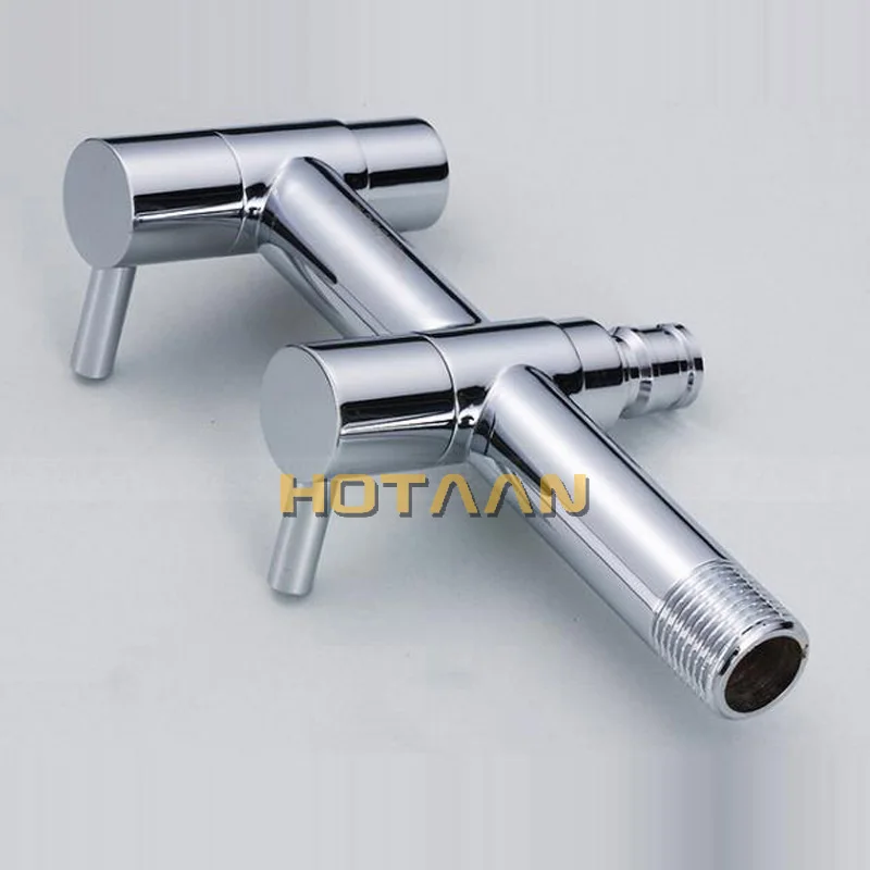 Brass Double Holder Dual Hole Garden Faucet Brief bib-cock Faucet Washing Machine Tap Copper Bibcock,Toilet Tap,Garden Faucet