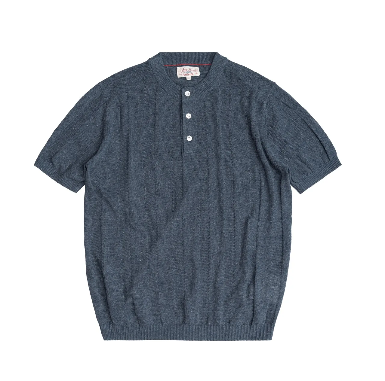 PL-0011 Red Tornado Super Good Quality Mans Linen Knit Polo Shirt Soft Flexible Lyocell Blend Casual Henley Tee
