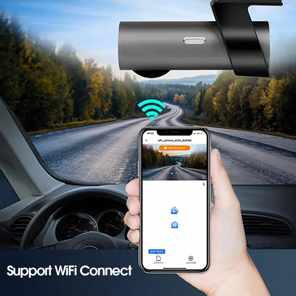 Dashcam Dash Cam Car DVR Camera 2K Black Box For Car With WiFi Rotatable Monitor After Parking Night Vision Loop Sound Recording