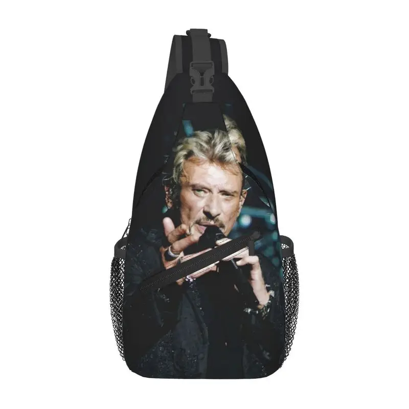 

Прохладные французские рок-легенды Johnny Hallyday, сумки на слинге для путешествий, мужской рюкзак через плечо, нагрудный рюкзак, рюкзак на плечо