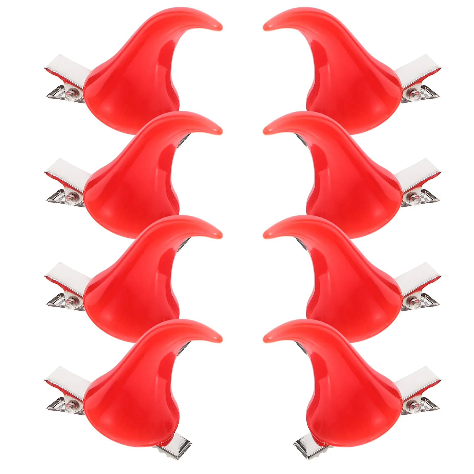 

8pcs Horn Hairpins Horns Hair Clips Gothic Halloween Costume Accessories Black Resin Clip On Horns Women Hair Clips