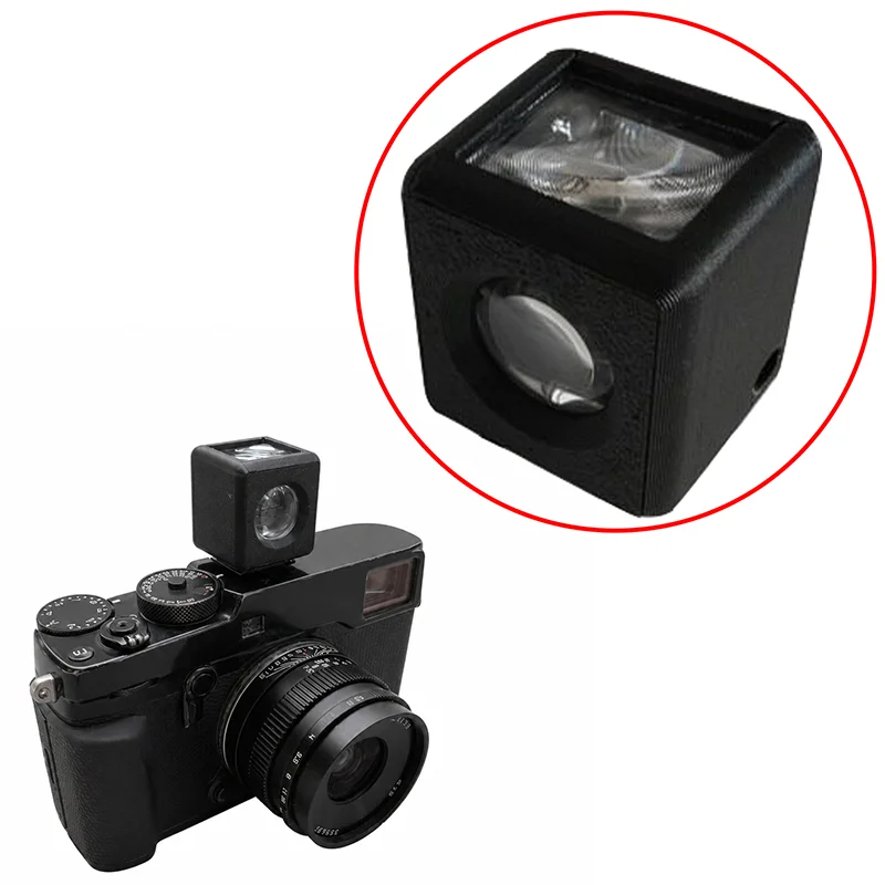 1PCS Camera Hot‑Shoe/Cold-Shoe Mounted Waist‑Level Optical Viewfinder Compatible with Fujifilm/Sony/Canon Quick Installation